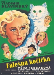 Falešná kočička (1937) - plakát (reprint)